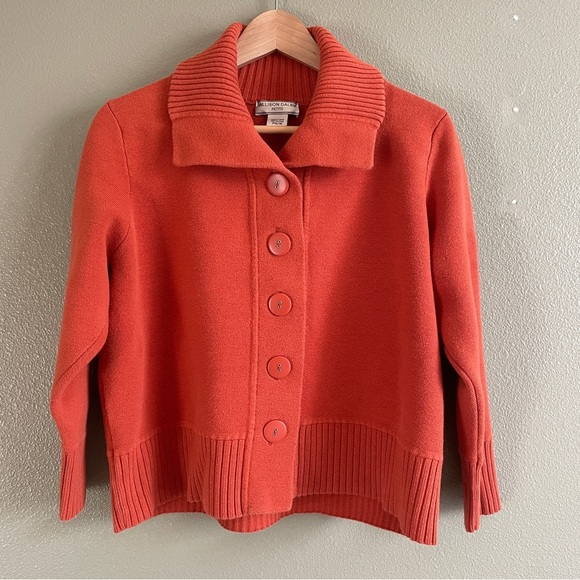 Allison Daley Button Down Cardigan Sweater Big Buttons Long Sleeve - Picture 1 of 8